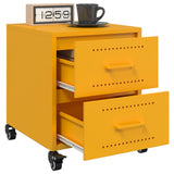 ZNTS Bedside Cabinet Mustard Yellow 36x39x43.5 cm Steel 846632