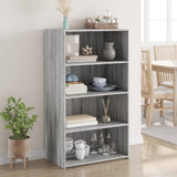 Highboard Grey Sonoma 70x41x124 cm Engineered Wood 846409
