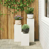 Plant Stand 3 pcs White Steel 865828