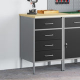 Work Bench with Drawer Black and Grey 50 x 55 x 85 cm 4103460