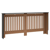 Radiator Cover 2 pcs Black 172 x 19 x 81.5cm Engineered Wood 3403235