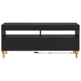 LED TV Cabinet Black Engineered Wood 896326