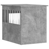 Dog Crate Furniture Concrete Grey 55x75x65 cm Engineered Wood 838319