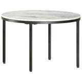 Coffee Table White and Black 65 cm Real Solid Marble 286410