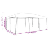 Party Tent Green 600 x 400 x 266 cm Polyethylene and Steel 42003432