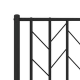 Metal Bed Frame without Mattress with Headboard Black 140x190cm 374437
