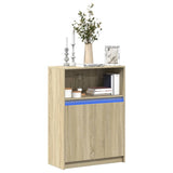 Sideboard with LED Sonoma Oak 72x34x100 cm Engineered Wood 852161