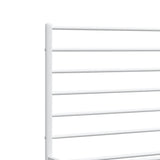 Metal Bed Frame without Mattress with Headboard White 200x200cm 352375