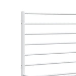 Metal Bed Frame without Mattress with Footboard White 200x200cm 352393
