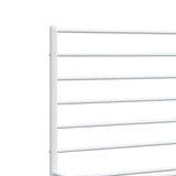 Metal Bed Frame without Mattress with Footboard White 200x200cm 352393