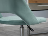 Mid Back Office Chair Velvet Fabric Swivel Scallop Shape Computer Desk Chair for Home Study Bedroom T3398P328243