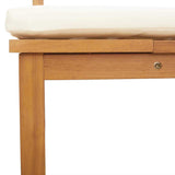 Sun Lounger Reclining Brown 200 x 57 x 75cm Solid Acacia wood 4108112