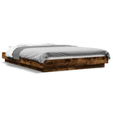 Bed Frame without Mattress Smoked Oak 120x190 cm Small Double 3281235