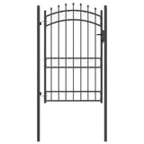 Fence Gate with Spikes EMMEN 200 x 100 cm Powder-coated steel 42008991