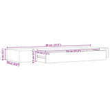 Floating Wall Shelf with Drawer Black 80x25x8 cm 288206