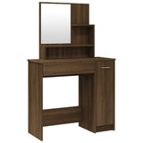 Dressing Table with Mirror Brown Oak 86.5x35x136 cm 820495