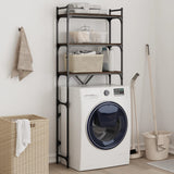 Washing Machine Shelf Brown Oak 67x25x163 cm Engineered Wood 838987