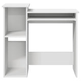Desk with Shelves White 84x40x78 cm Engineered Wood 860445