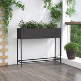 Raised Garden Planter Black 100 x 26 x 82 cm Steel 865876