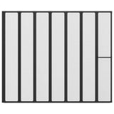 Shower Screen Folding Black 168 x 140 cm Aluminium 42009756