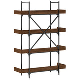 Bookcase 4-Tier Brown Oak 100x33x145.5 cm Engineered Wood 837696