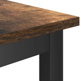 Dining Bench Smoked Oak 100 x 32.5 x 48.5 cm 873754