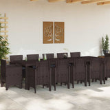 Garden Dining Set 13 pcs Brown and Anthracite 3378620