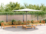Pallet Sofa Set Natural wood Solid acacia wood Large Modular 3209437