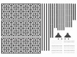 Privacy Screen Black 100 x 50 x 180 cm Steel 868570