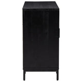 Sideboard Black 75x35x70 cm Solid Pinewood 349924