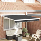 Retractable Awning Manual Anthracite 300 x 250 cm Fabric, Metal 3329930
