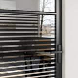 Glass Door Striped Black 76 x 3.5 x 201.5 cm Aluminium 42012453