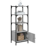 Bookcase 3-Tier Grey Sonoma 41x30x109.5 cm Engineered Wood 839001