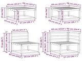 Outdoor Sofa Set 9 pcs Natural Solid Acacia Wood 3385470