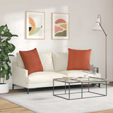 Sofa Pillows 2 pcs Red Orange 60 x 60 cm Corduroy Fabric 42014039
