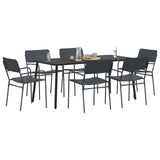Dining Set 7 pcs Anthracite Steel 3422856