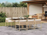 Garden Dining Set Beige, Black, Cream White 3211450