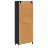 Highboard with Drawer 2 pcs Black Oak Engineered Wood 3416203