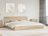 Storage Bed with Drawer Sonoma Oak 180 x 200 cm Engineered Wood 3410772
