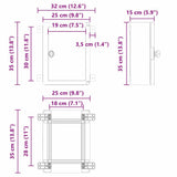 Control Cabinet Grey 32 x 15 x 35 cm ABS Plastic 4106509