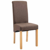 Dining Chairs 2 pcs Brown Fabric 249273