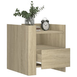 Bedside Cabinet Sonoma Oak 45x50x50 cm Engineered Wood 848278