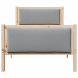 Bed Frame with Headboard Light Grey 90 x 200 cm Fabric 878354
