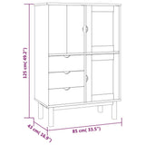 Highboard OTTA Brown and White 85x43x125 cm Solid Wood Pine 351308