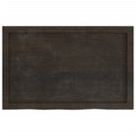 Bathroom Countertop Dark Brown 80x50x cm Treated Solid Wood 3156217