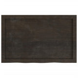 Bathroom Countertop Dark Brown 80x50x cm Treated Solid Wood 3156217