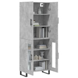 Highboard Concrete Grey 69.5x34x180 cm Engineered Wood 3195759