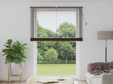 Venetian Blind Dark Brown with Pattern 213 x 120 cm 25 mm PVC 42003805