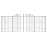 Arched Gabion Baskets 25 pcs 300x30x100/120 cm Galvanised Iron 3146536