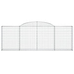 Arched Gabion Baskets 17 pcs 300x30x100/120 cm Galvanised Iron 3146534